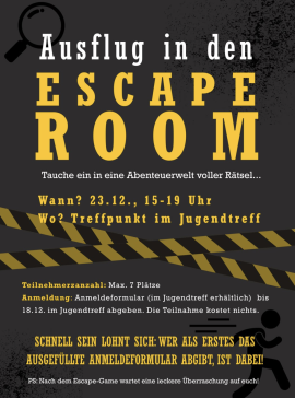 Escape-Game mit dem Jugendtreff Don Bosco Regensburg am 23.12.25