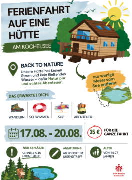 Ferienfahrt auf eine Hütte am Kochelsee