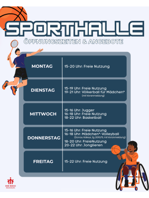 &Ouml;ffnungszeiten und Angebote der Mehrzweckhalle von Don Bosco Regensburg