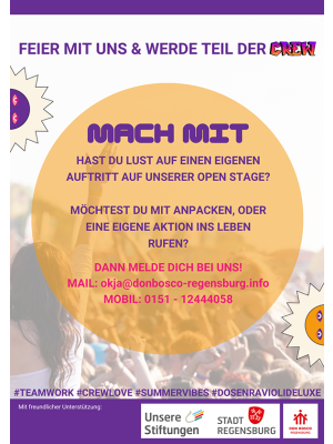 Mach mit beim Sommerfestival 2025 von Don Bosco Regensburg