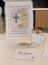 Aktion 40 Tage mehr w&auml;hrend der Fastenzeit