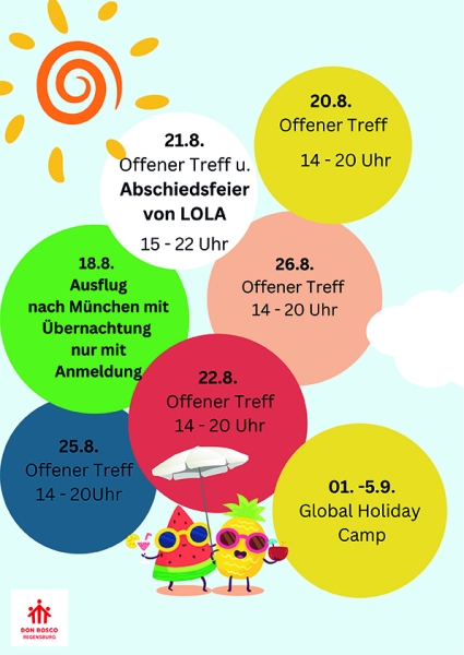 Sommerferienprogramm im Don Bosco Jugendtreff Regensburg