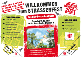 Einladung zum Straßenfest im Don Bosco Zentrum Regensburg am 18.09.21
