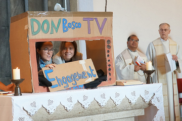 Gottesdienst mit Jugendlichen in der Kapelle des Don Bosco Zentrums zum Don Bosco Fest 2020