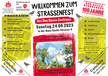 Straßenfest des Don Bosco Zentrums Regensburg am 24.09.2023 
