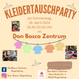 Kleidertauschparty im Don Bosco Zentrum Regensburg